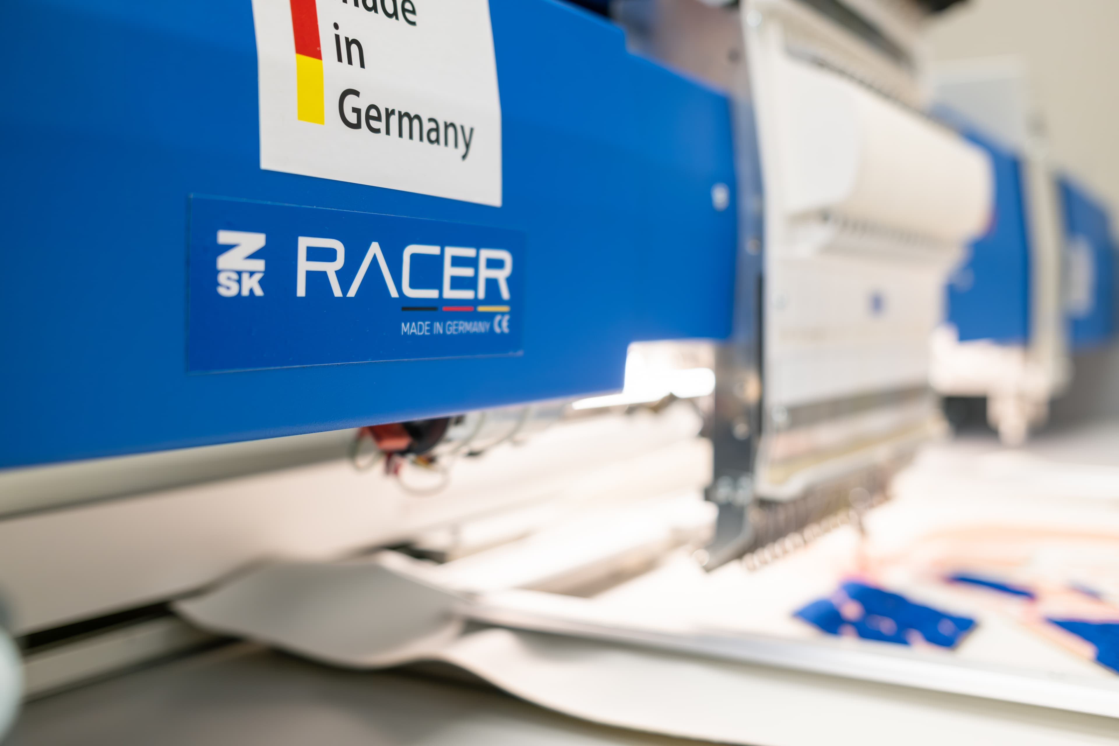 ZSK Racer embroidery machine — Made in Germany